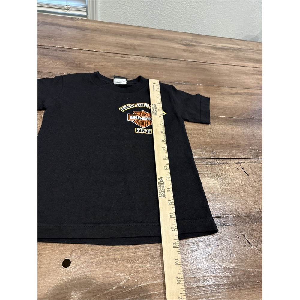 Harley Davidson Shirt Youth XS 5/6 Black Hawaii Honolulu 2014 - Picture 7 of 10